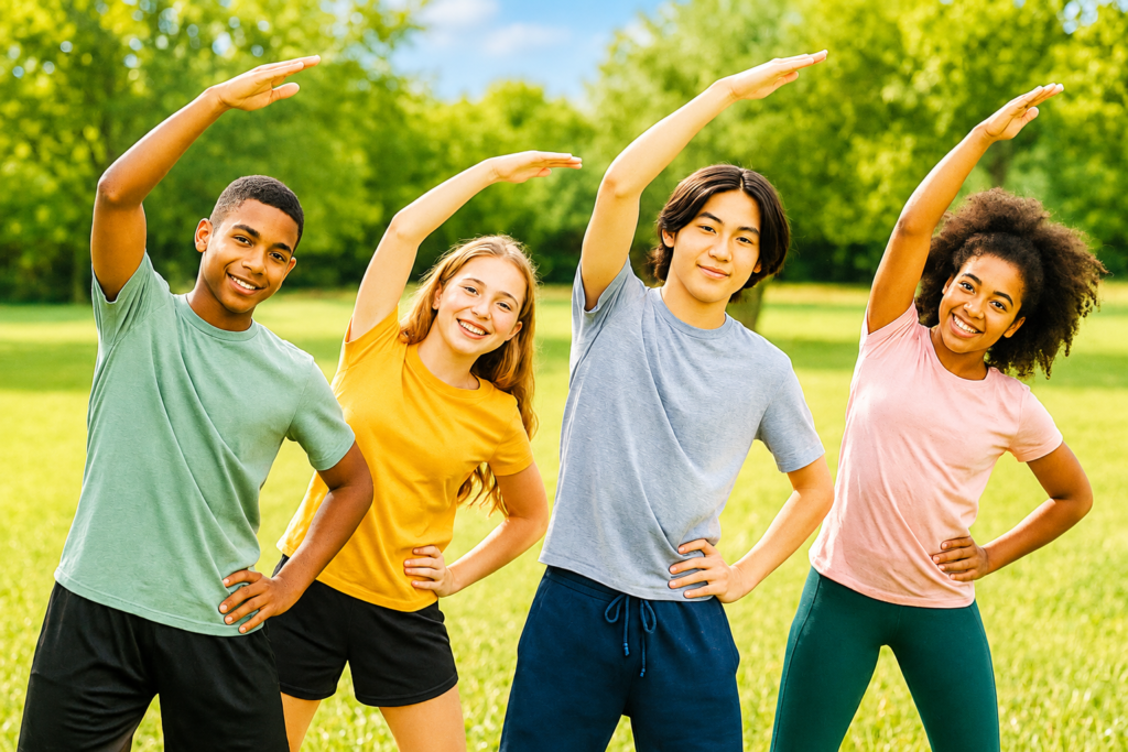 Healthy Kids Academy Teens exercising